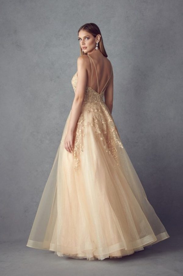 EMBROIDERED BODICE BALL GOWN - Image 3