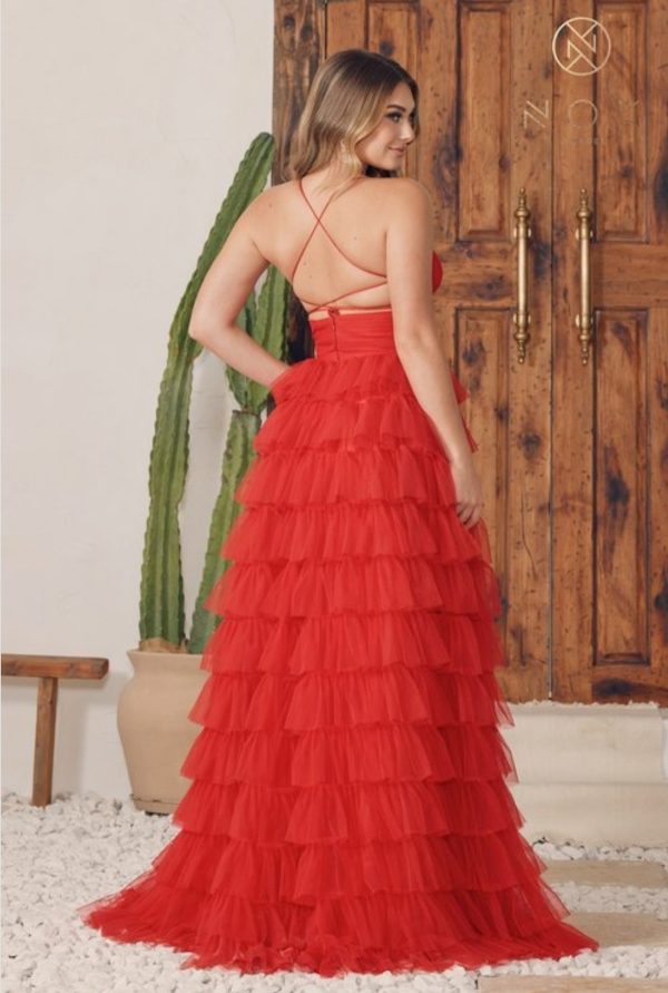 LAYERED TULLE FULL SKIRT DRESS - Image 2