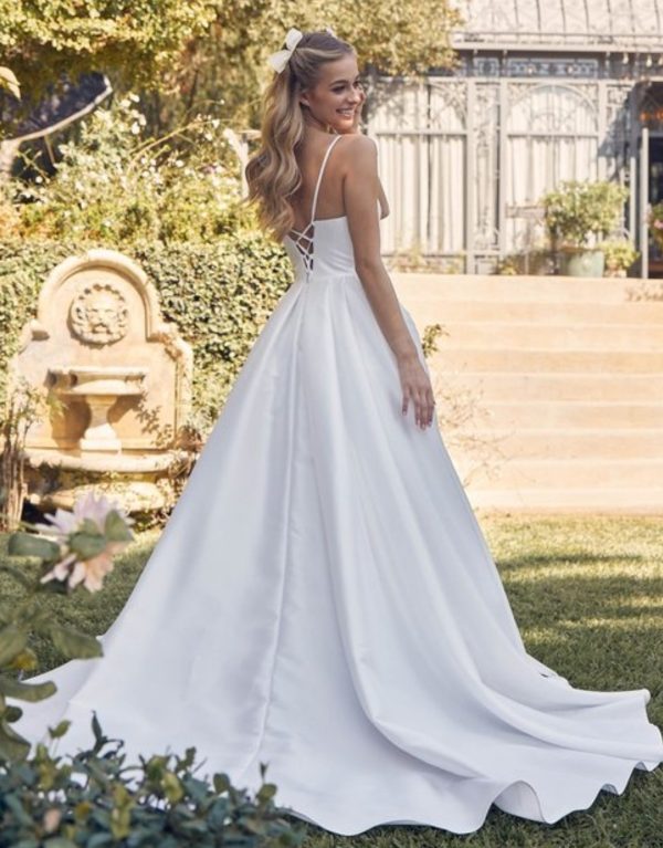 PLAIN SATIN WEDDING DRESS - Image 3