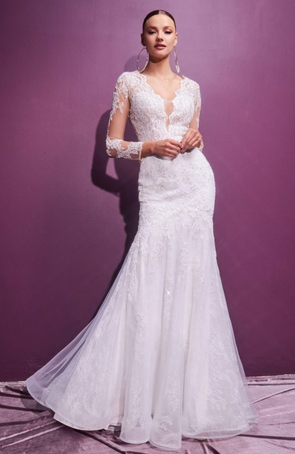 LAYERED LACE MERMAID BRIDAL GOWN