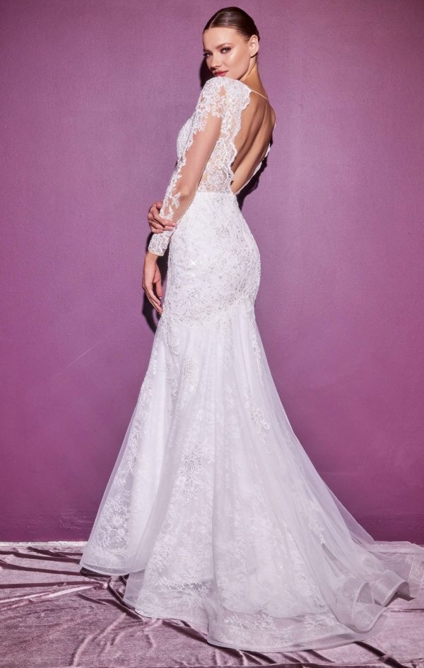 LAYERED LACE MERMAID BRIDAL GOWN - Image 2