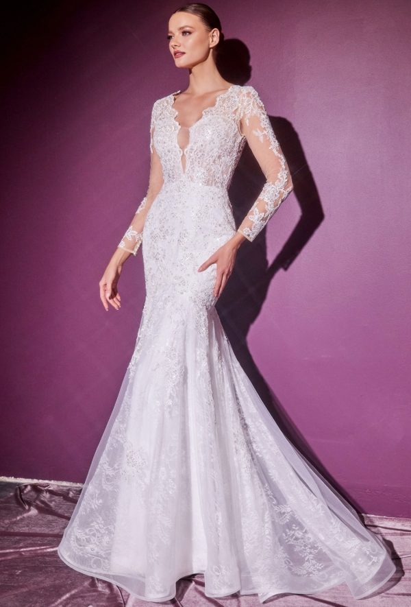 LAYERED LACE MERMAID BRIDAL GOWN - Image 3