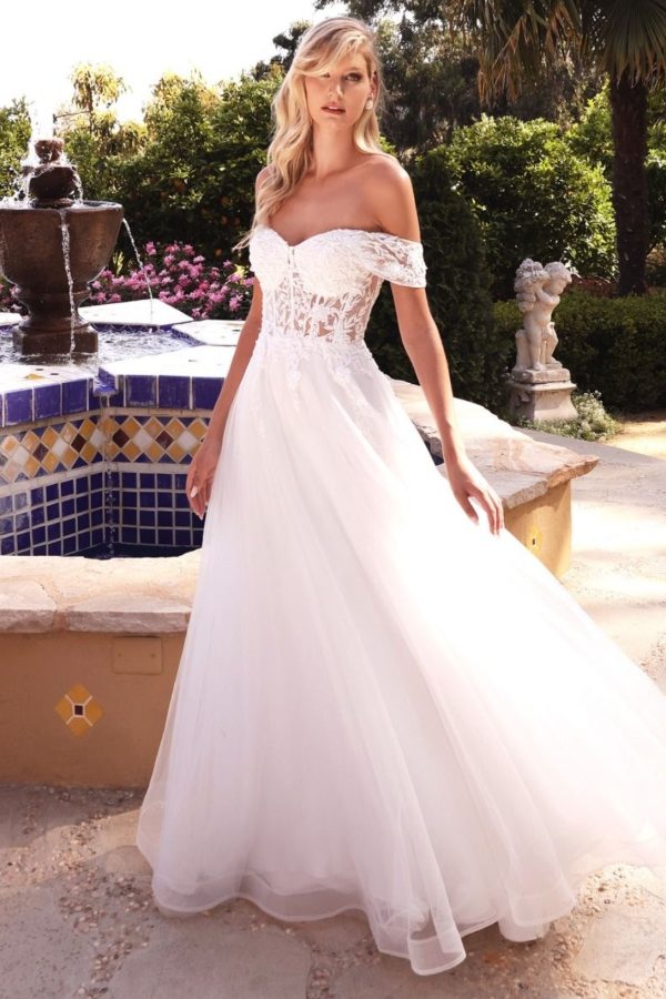 LACE OFF THE SHOULDER BRIDAL GOWN