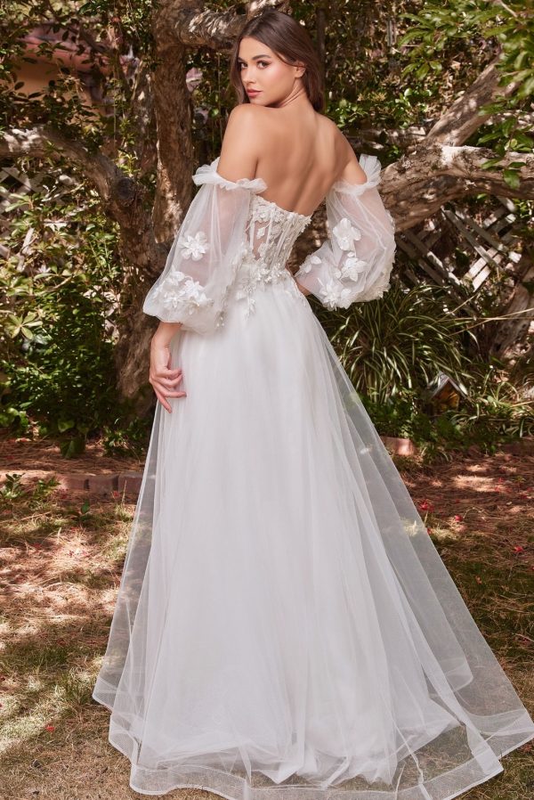 LACE STRAPLESS LAYERED TULLR BALL GOWN - Image 2