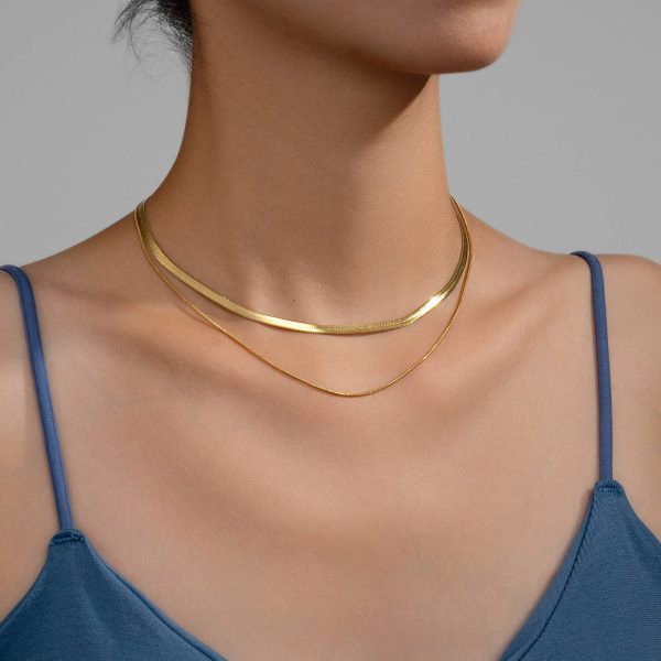 18K gold plated Stainless steel necklace, Intensity - Image 3