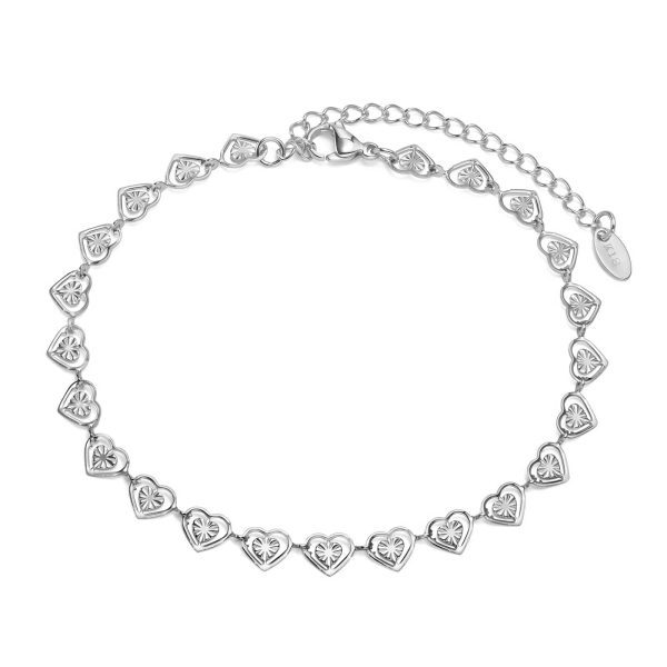 Stainless steel "Hearts" bracelet, Intensity