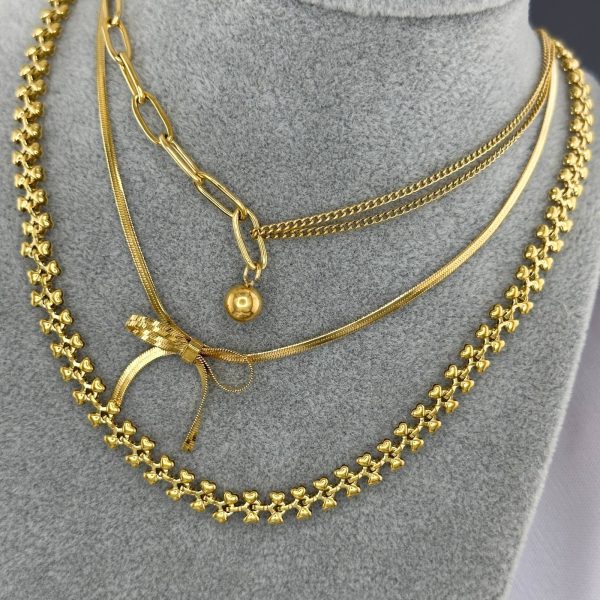 18K gold plated Stainless steel necklace, Intensity - Image 3