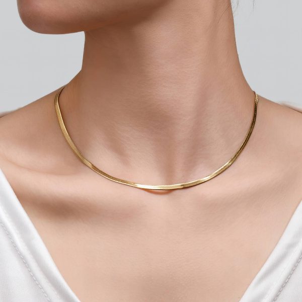 18K gold plated Stainless steel necklace, Intensity - Image 3