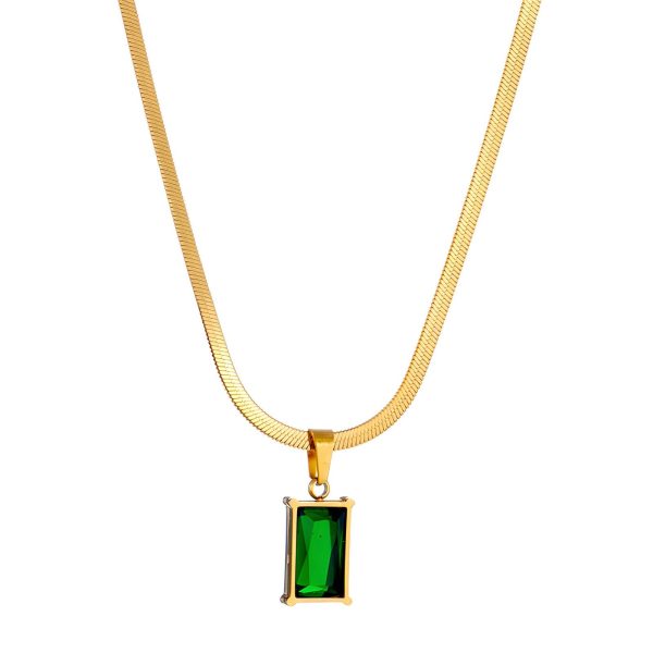 18K gold plated Stainless steel necklace, Intensity - Image 2