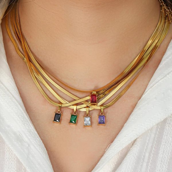 18K gold plated Stainless steel necklace, Intensity - Image 3